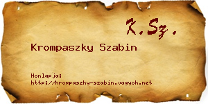 Krompaszky Szabin névjegykártya